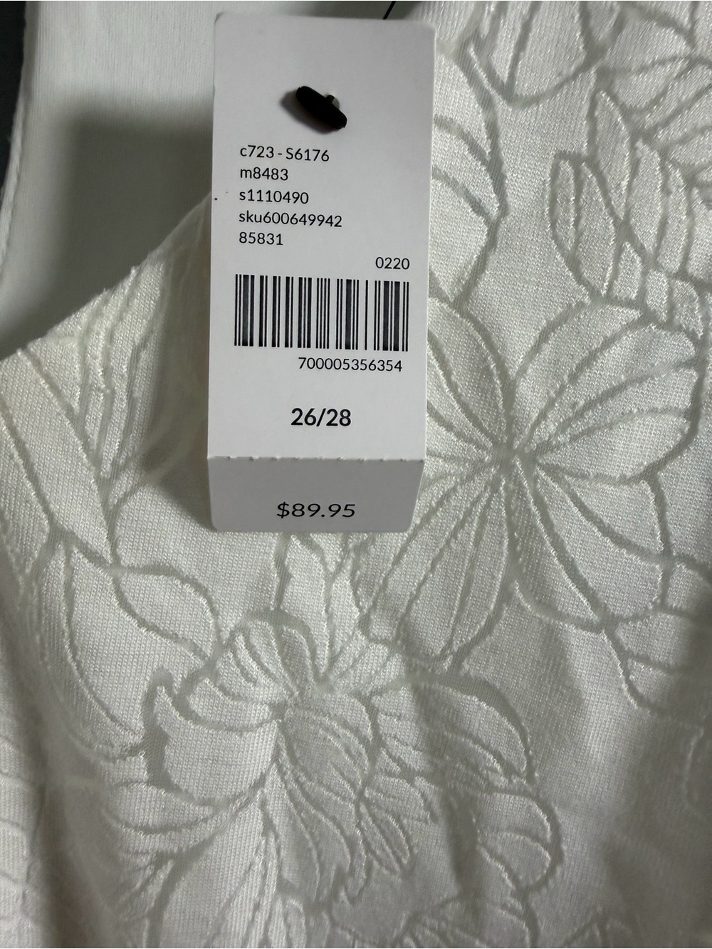 Lane Bryant White Lace V-Neck Maxi Dress with Tie Waist 26/28 - Picture 9 of 12